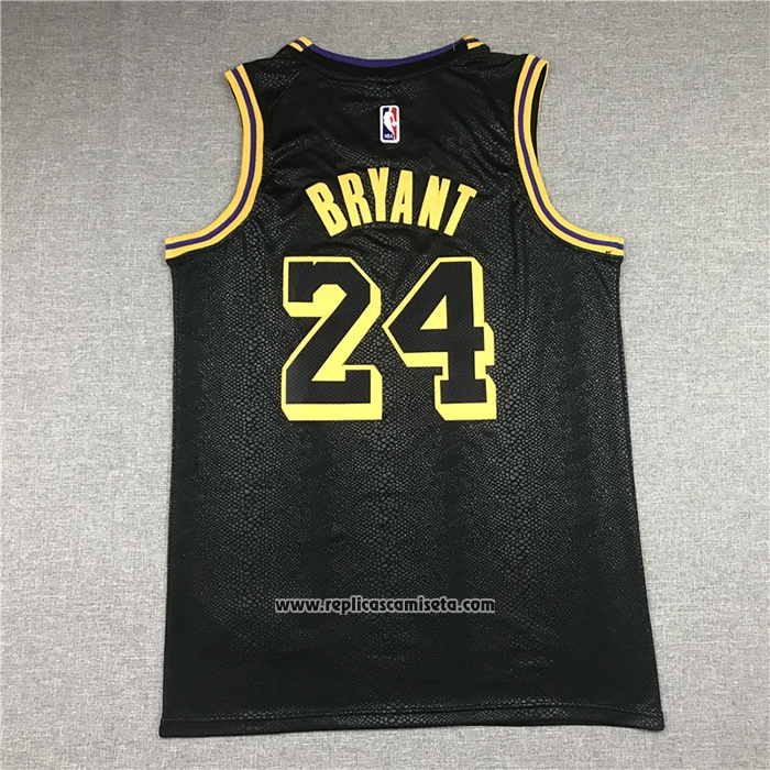 Camiseta Los Angeles Lakers Kobe Bryant #8 24 Black Mamba Negro